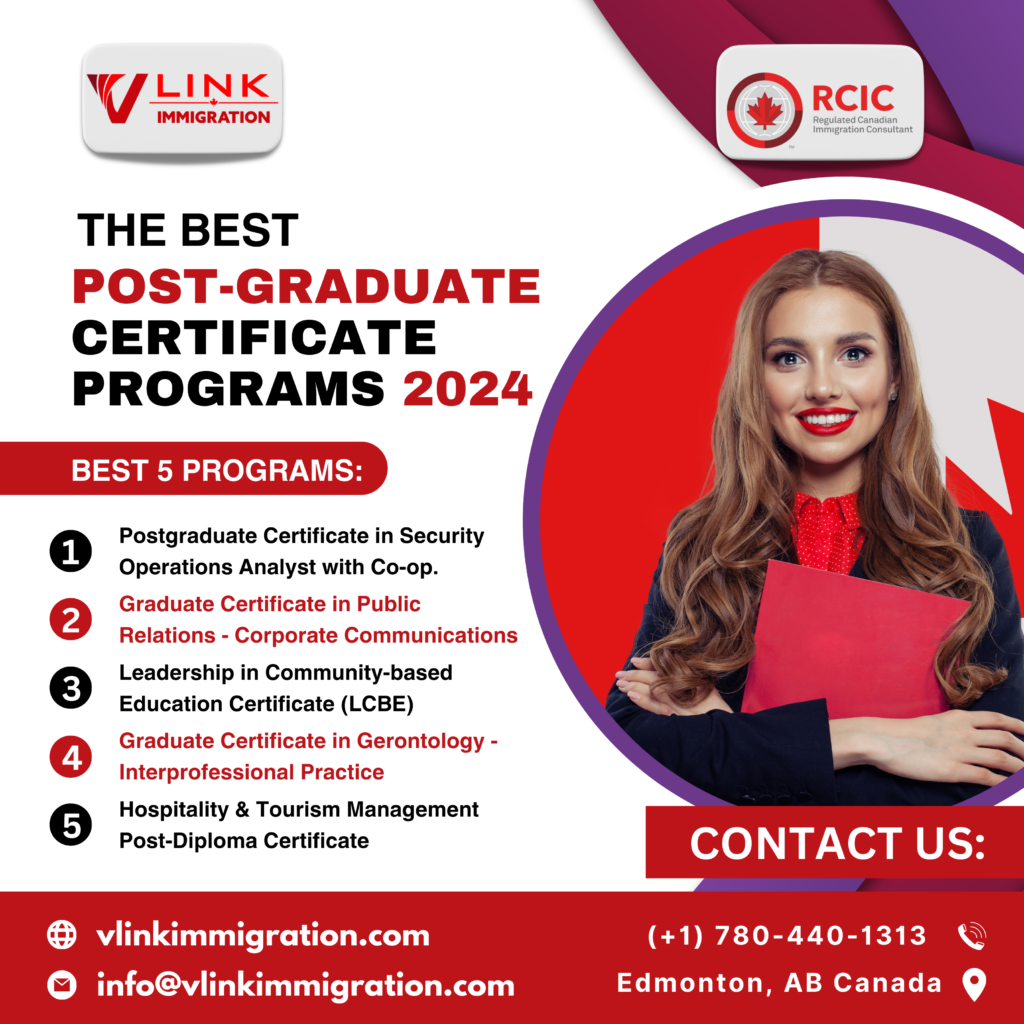 post-graduate certificate programs in Canada 2024